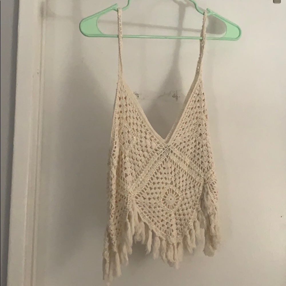 Cute fringe tank top